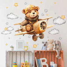 Charger l&#39;image dans la galerie, 🐻 Autocollants Muraux Ours Aviateur
