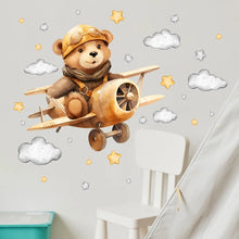 Charger l&#39;image dans la galerie, 🐻 Autocollants Muraux Ours Aviateur
